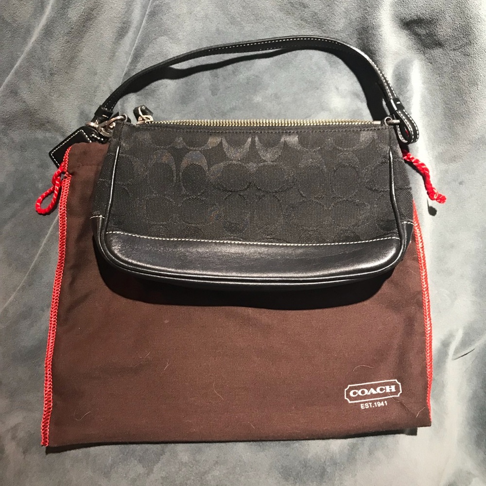 Authentic COACH leather/canvas purse.